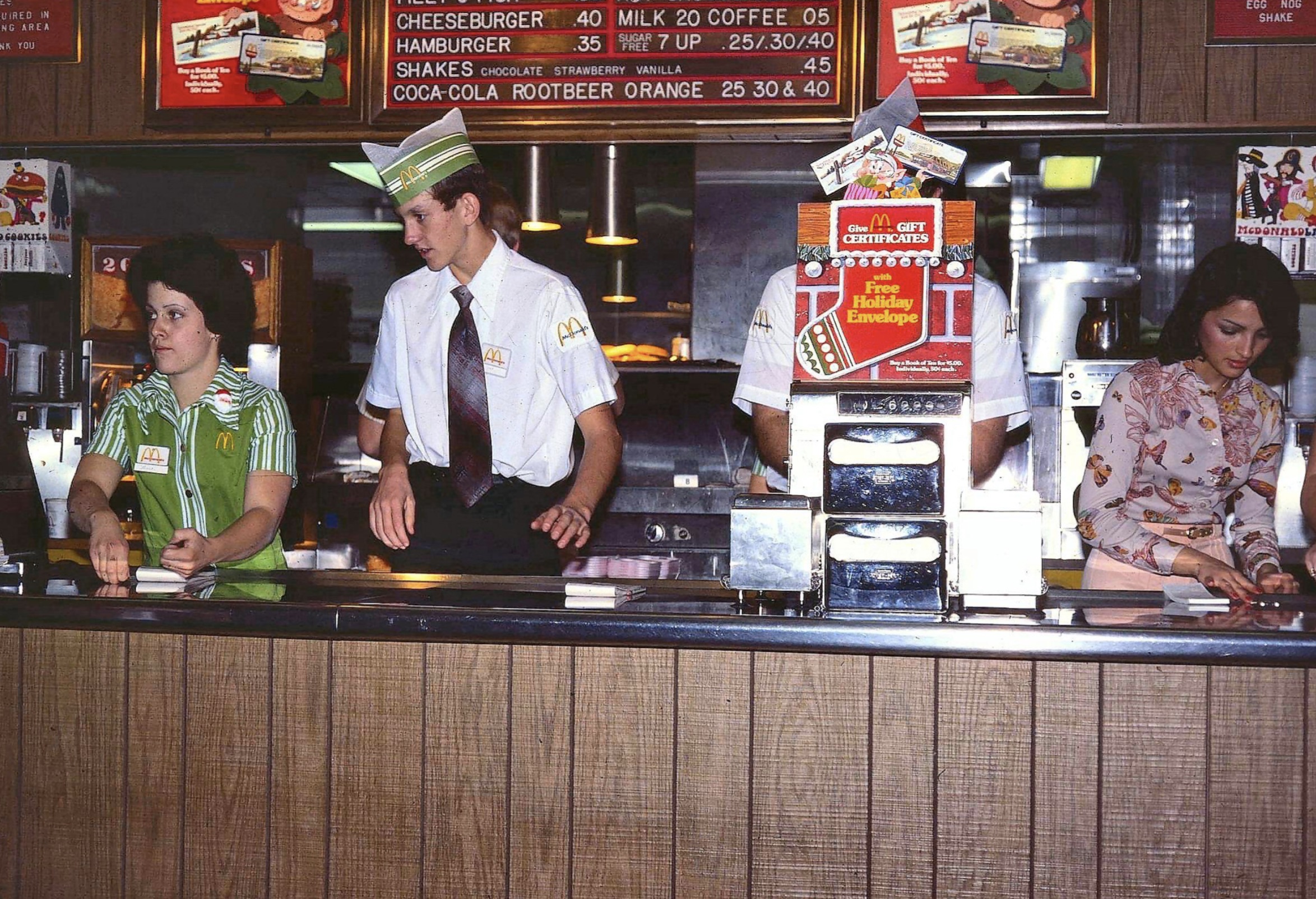McDonald’s in 1976 near Christmas time 